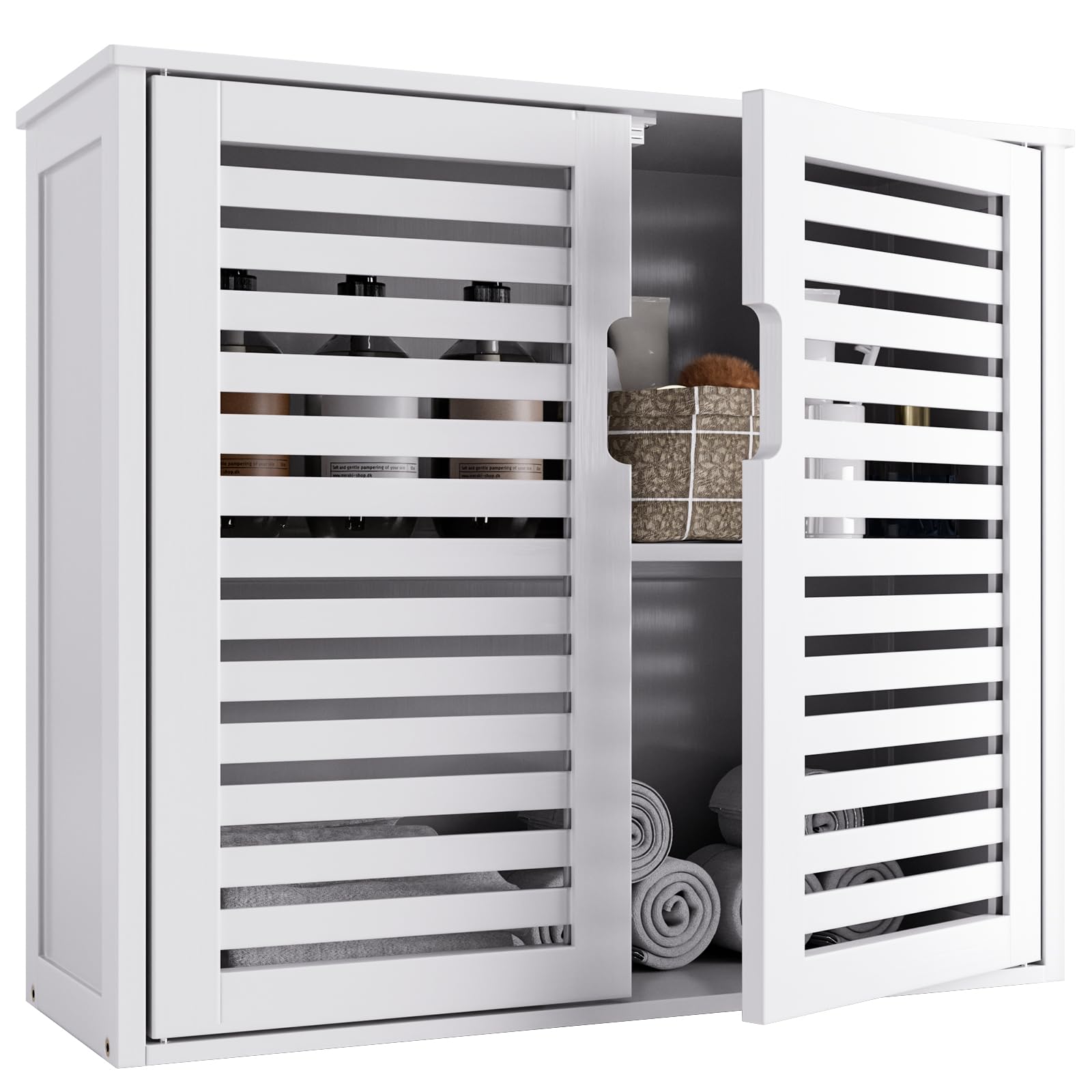 HM21082 Bamboo Over Toilet Wall Cabinet