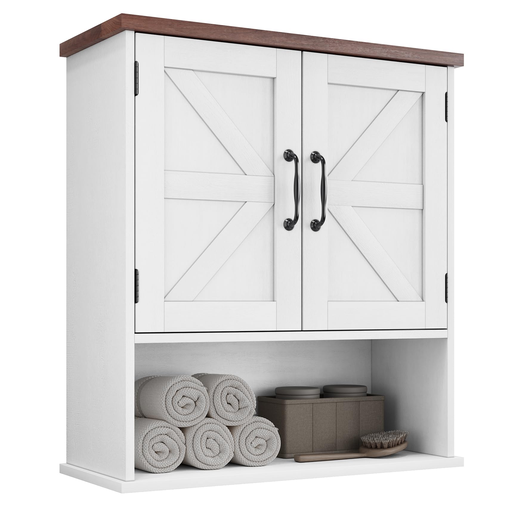 HM21115 Barn Door Wall Mounted Cabinet