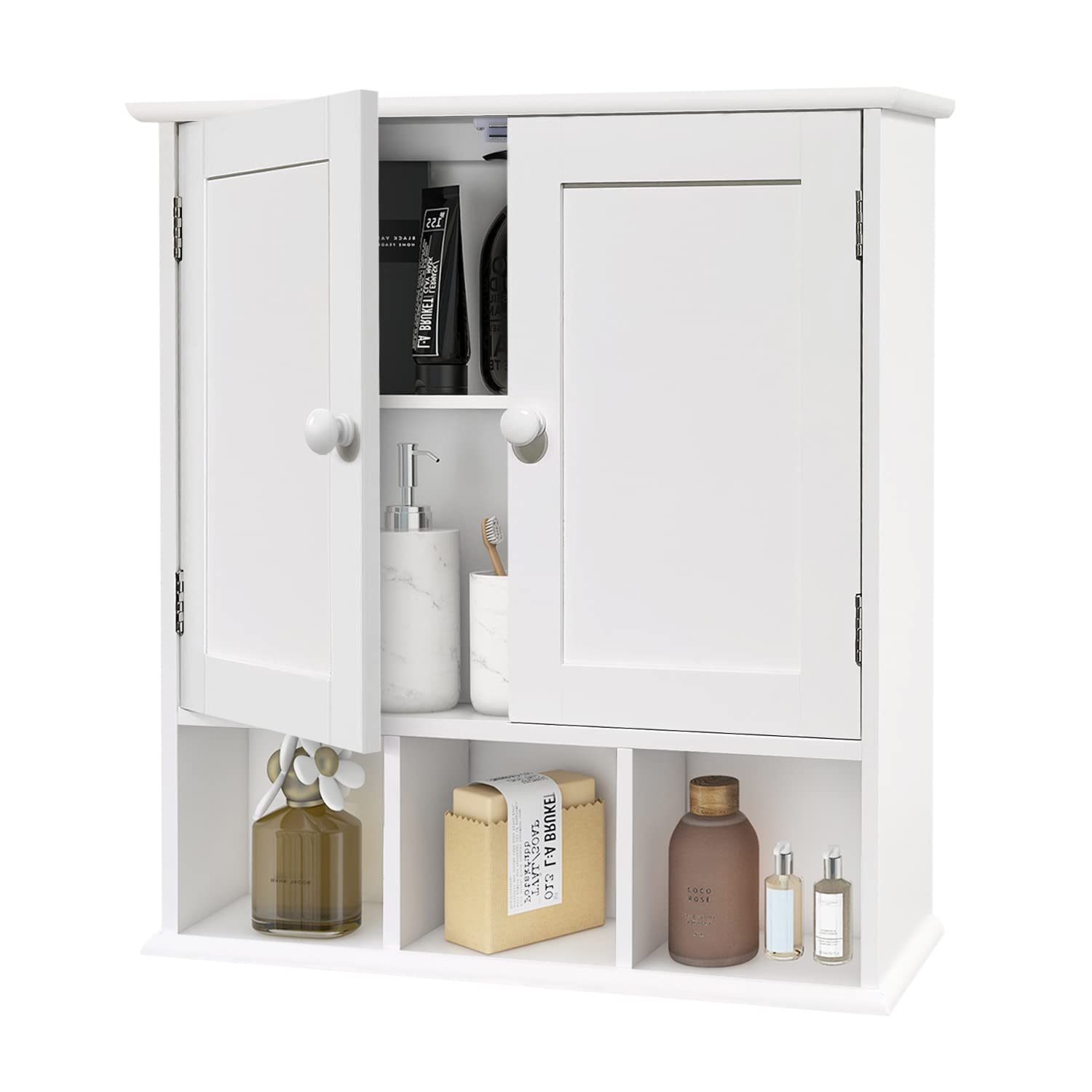 HB21024 White Bathroom Wall Storage Cabinet