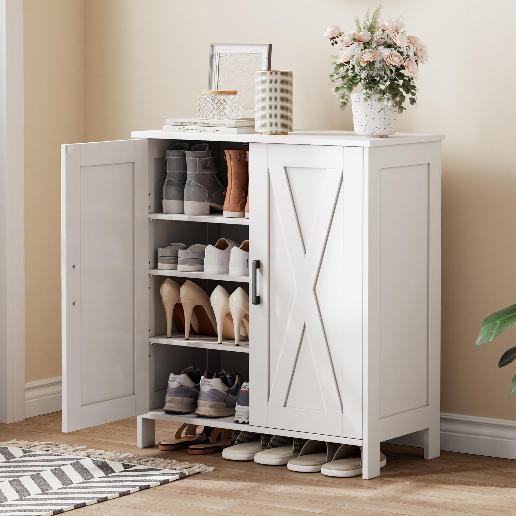 HS31134 5-Tier Barn Door Shoe Organizer