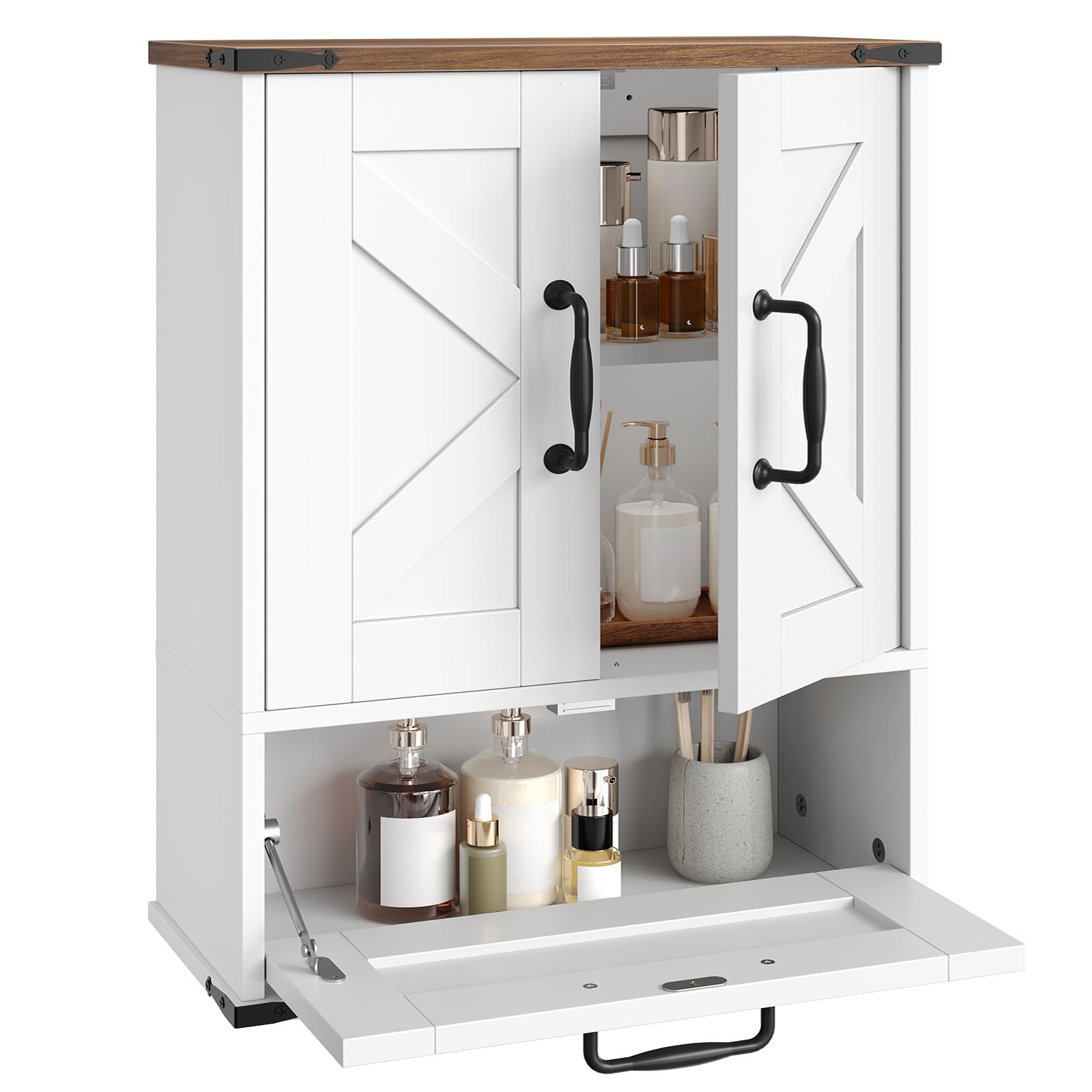 HM21146 Flip-Down Door Medicine Wall Cabinet