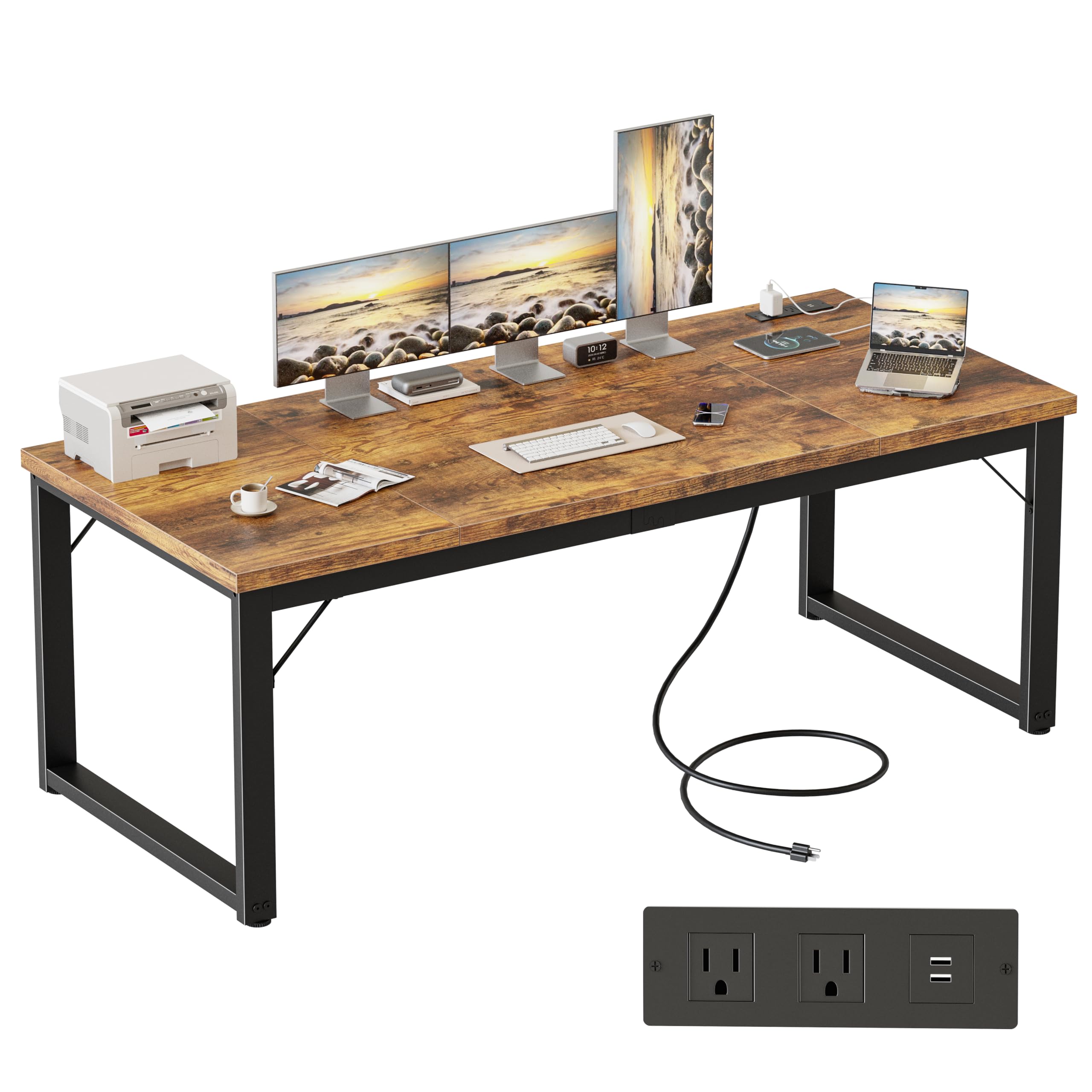 HH41223 63" Industrial Computer Desk
