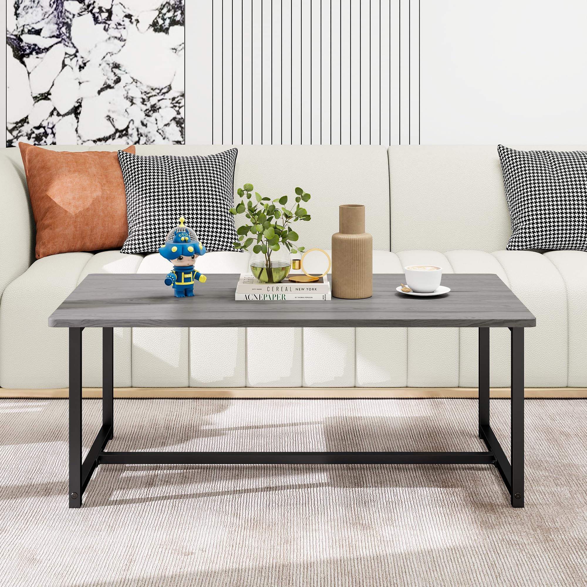 HC31148 Rectangular Metal Frame Coffee Table