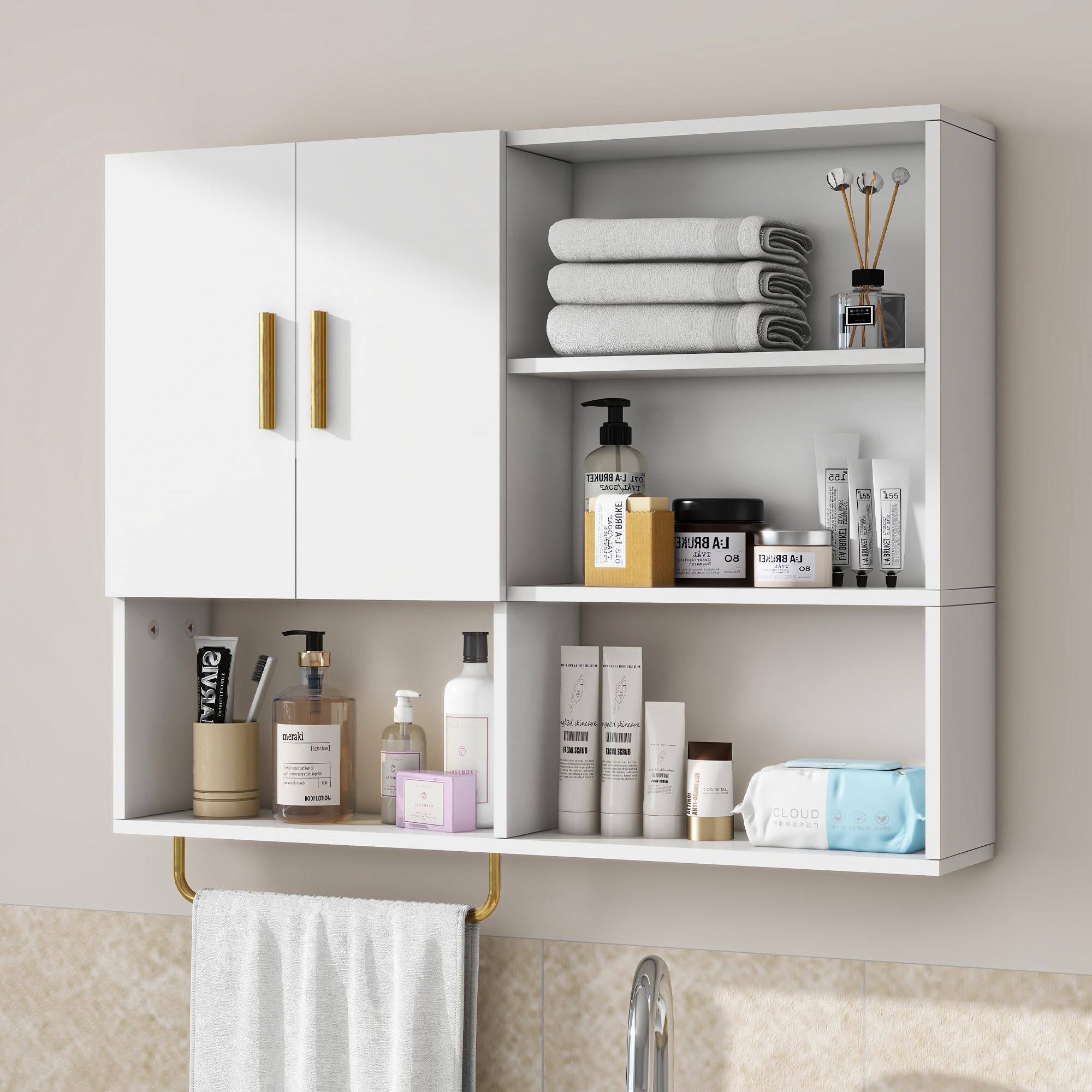 HM21172 Large Medicine Wall Cabinet White