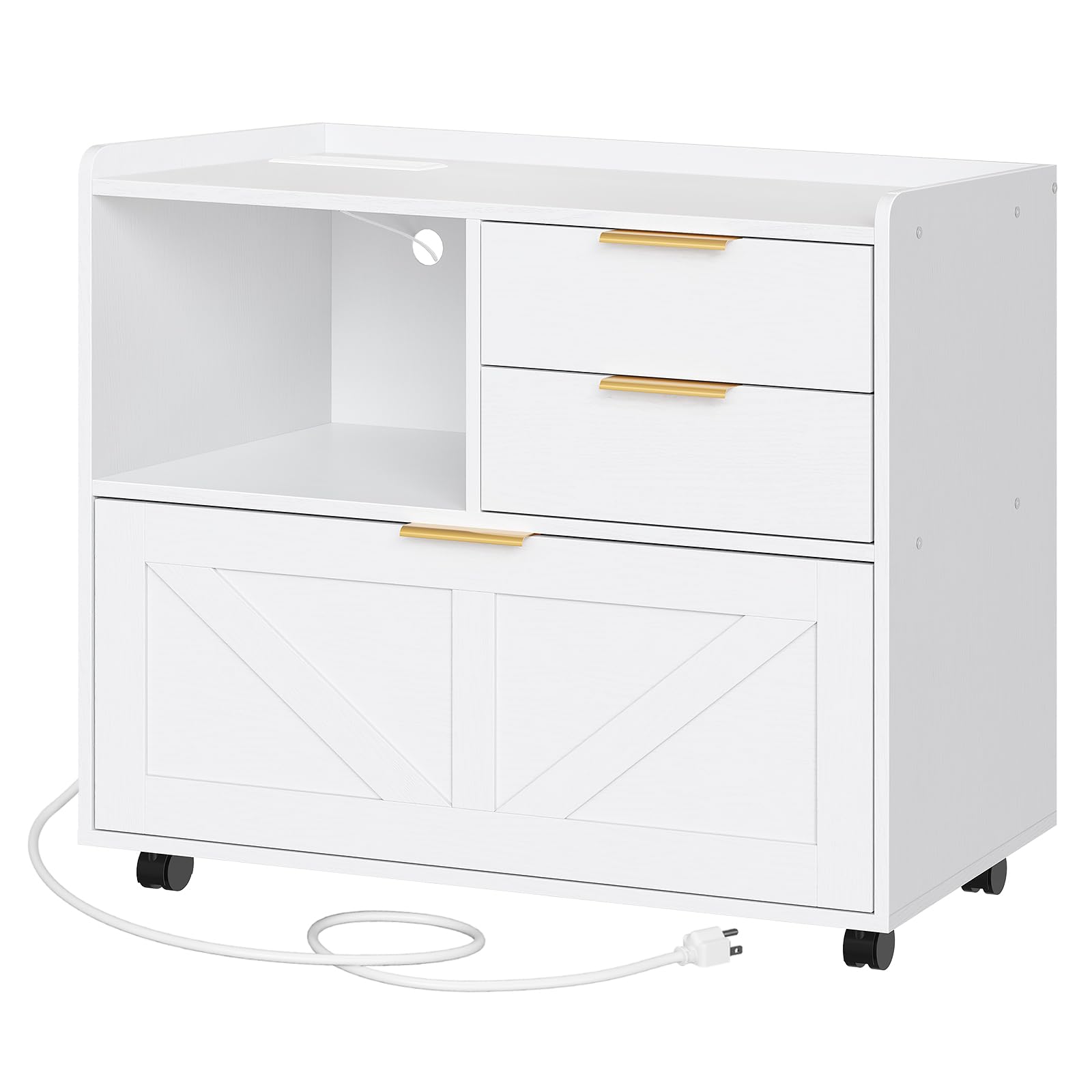 OO41118 Lateral File Cabinet Charging Station