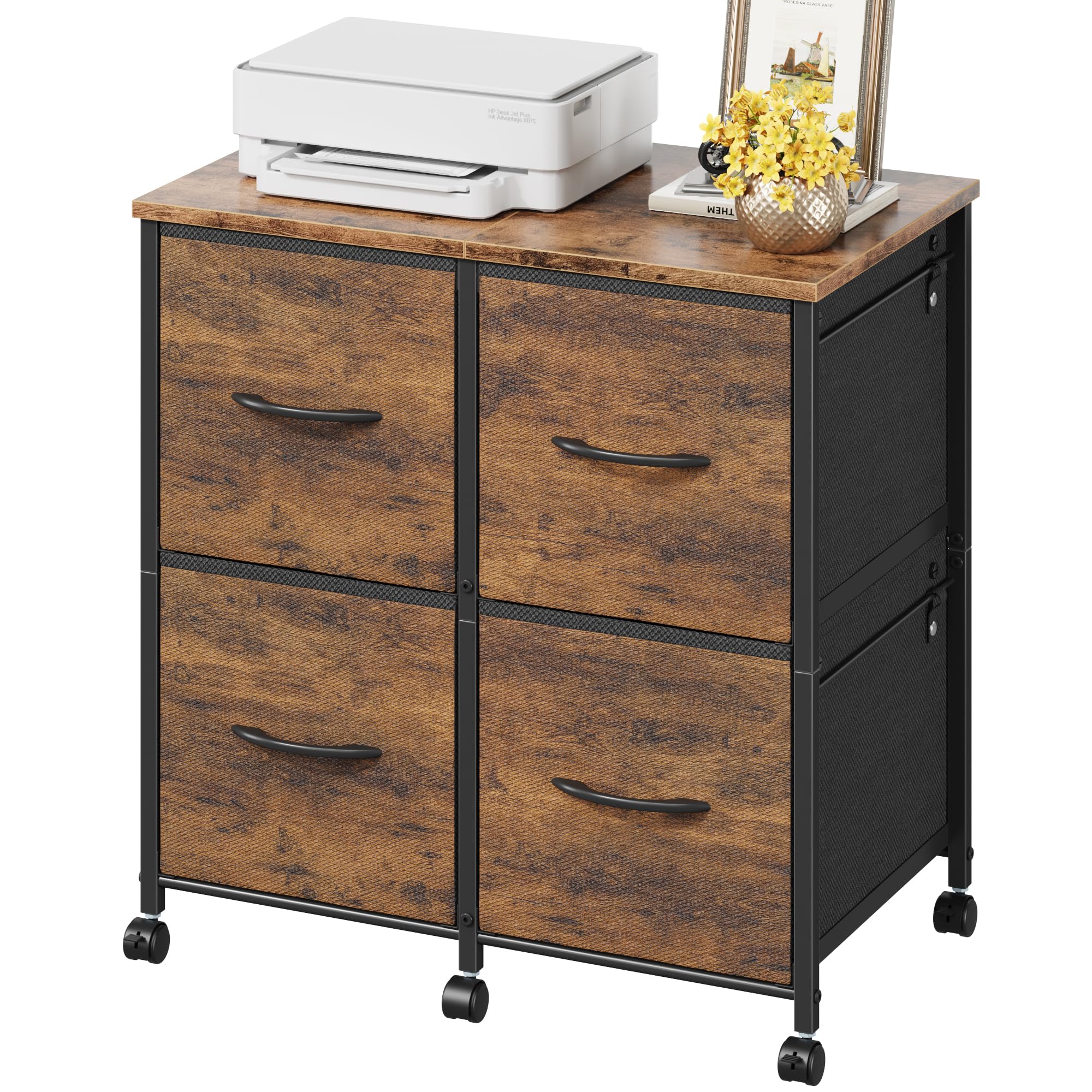 OO41227 4-Drawer Mobile Lateral File Cabinet