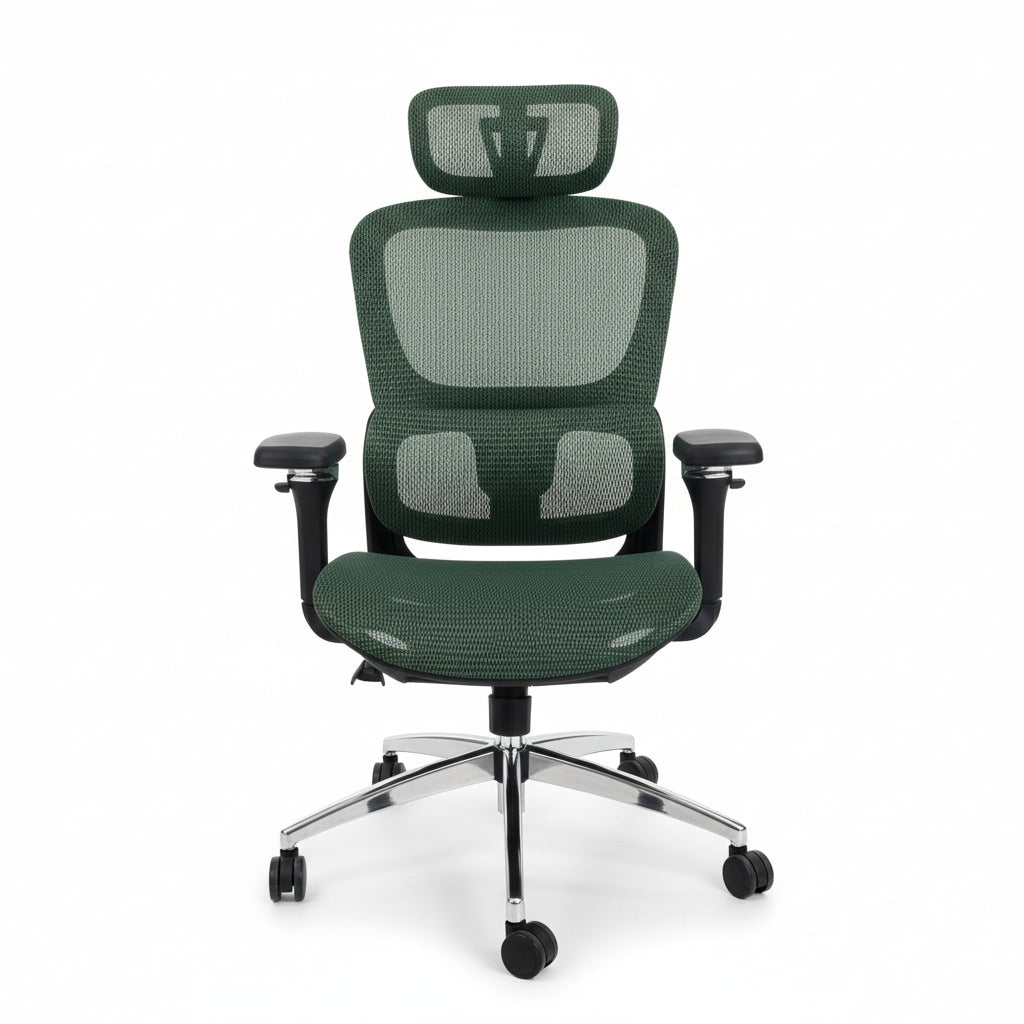 WISSEN WOOD OC41241 Adjustable Headrest Mesh Office Chair, Ergonomic Aerovith Mesh Office Chair with Adjustable Headrest, Made in Vietnam