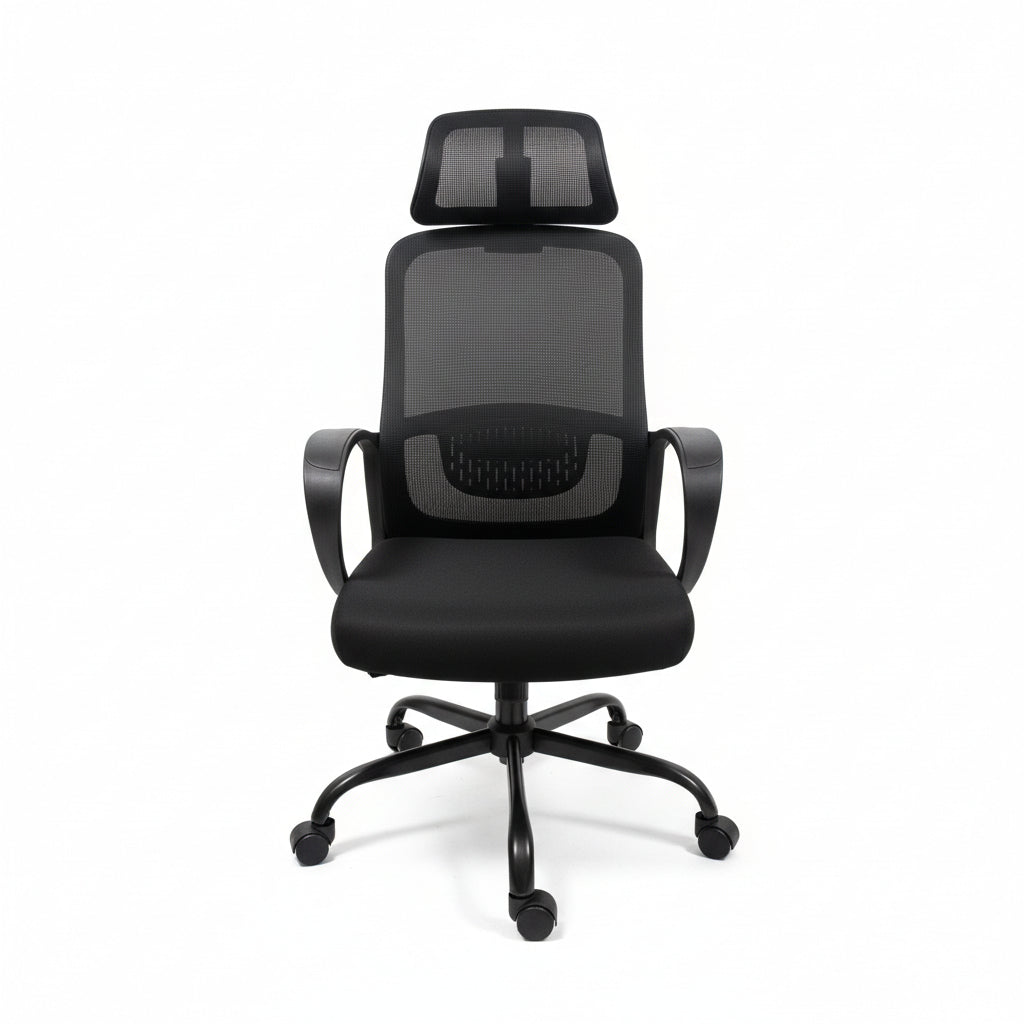 WISSEN WOOD OC41239 High-Density Foam Mesh Chair, Ergonomic Mesh Office Chair with High-Density Foam Seat, Made in Vietnam