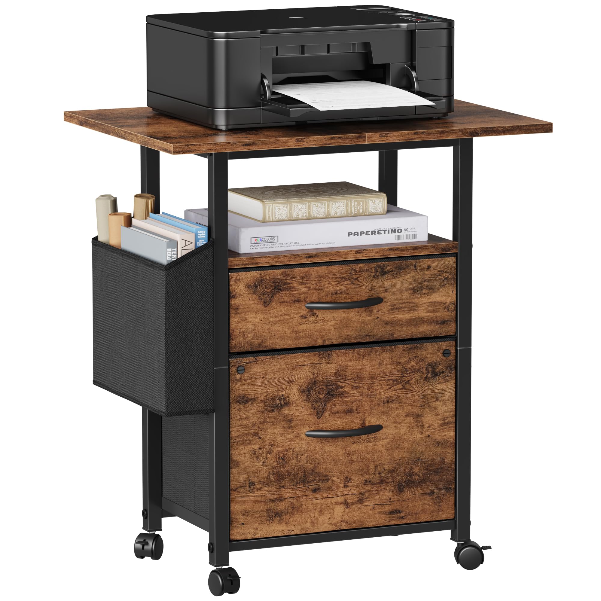 OO41112 2-Drawer Extended Desktop File Cabinet
