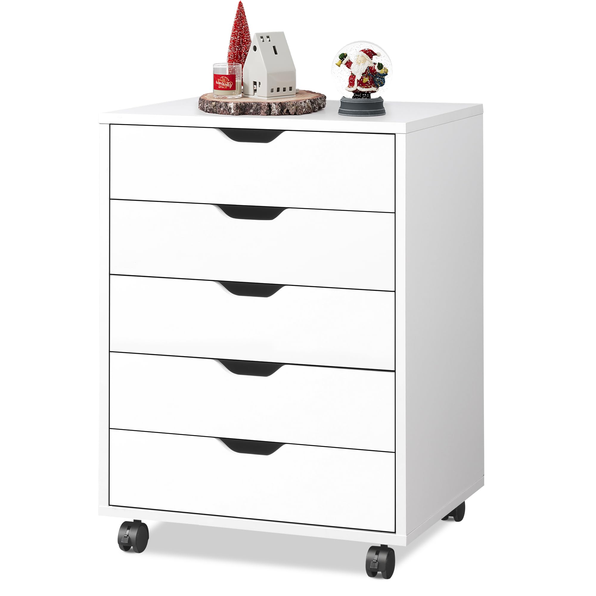 OO41016 5-Drawer Mobile Under Desk File Cabinet