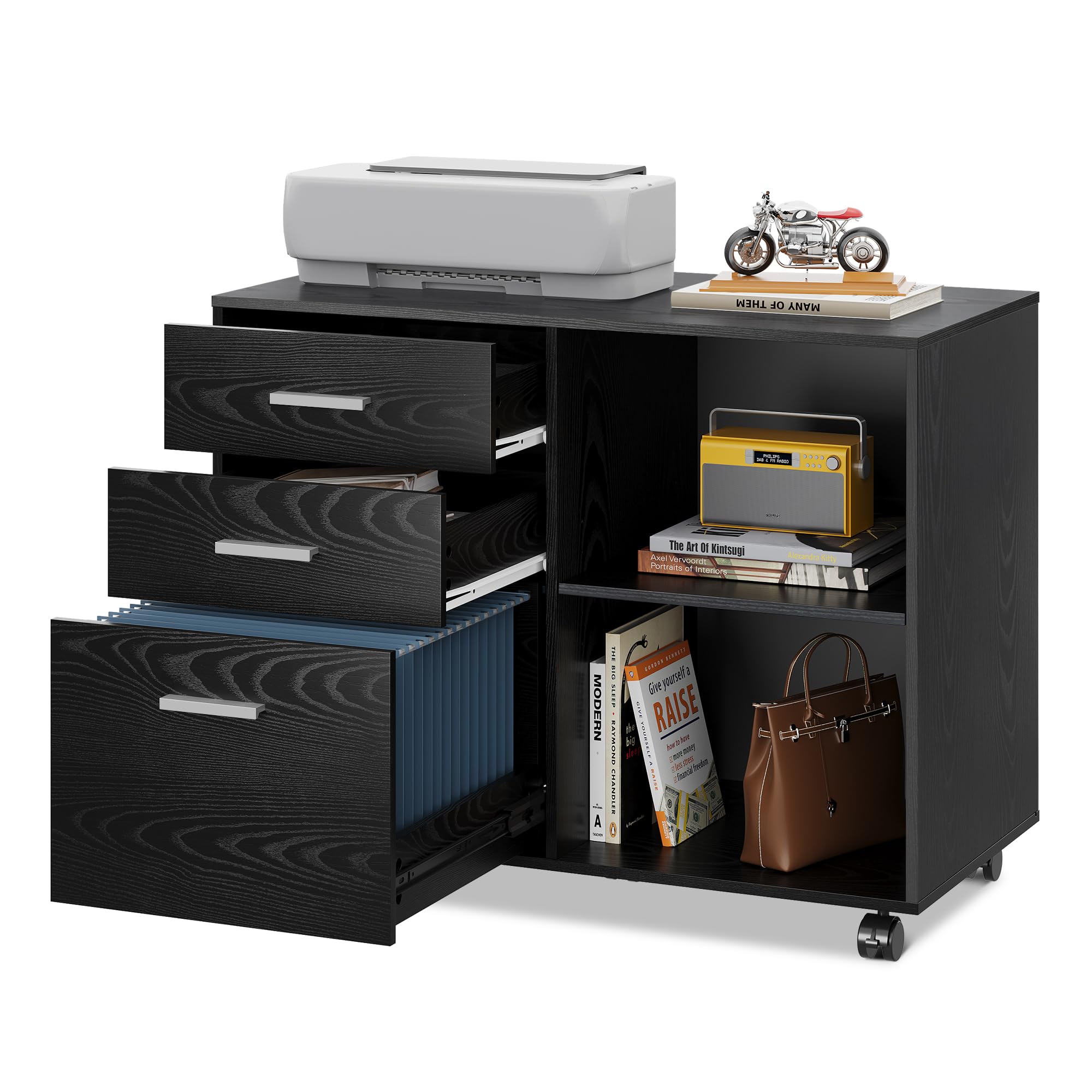 OO41036 3 Drawer Mobile Lateral File