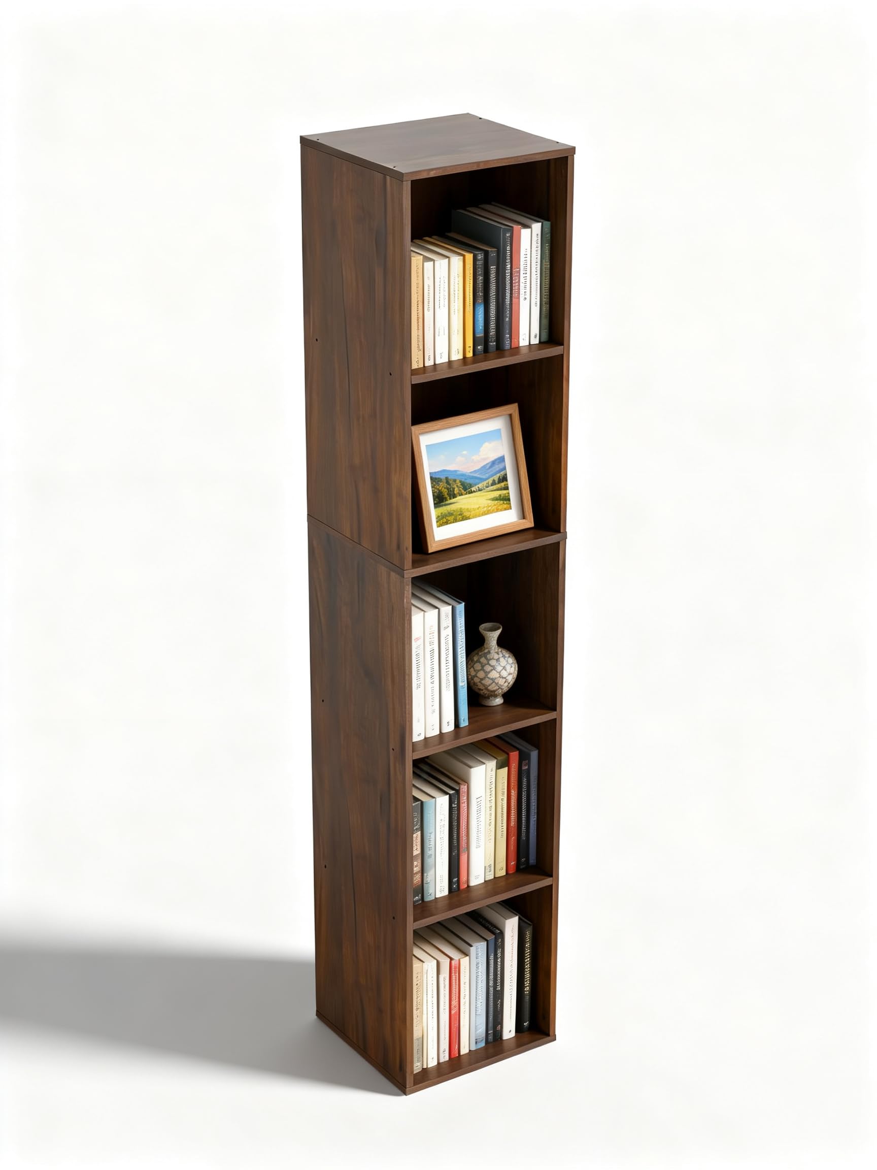 HB31202 5-Tier Narrow Open Bookcase