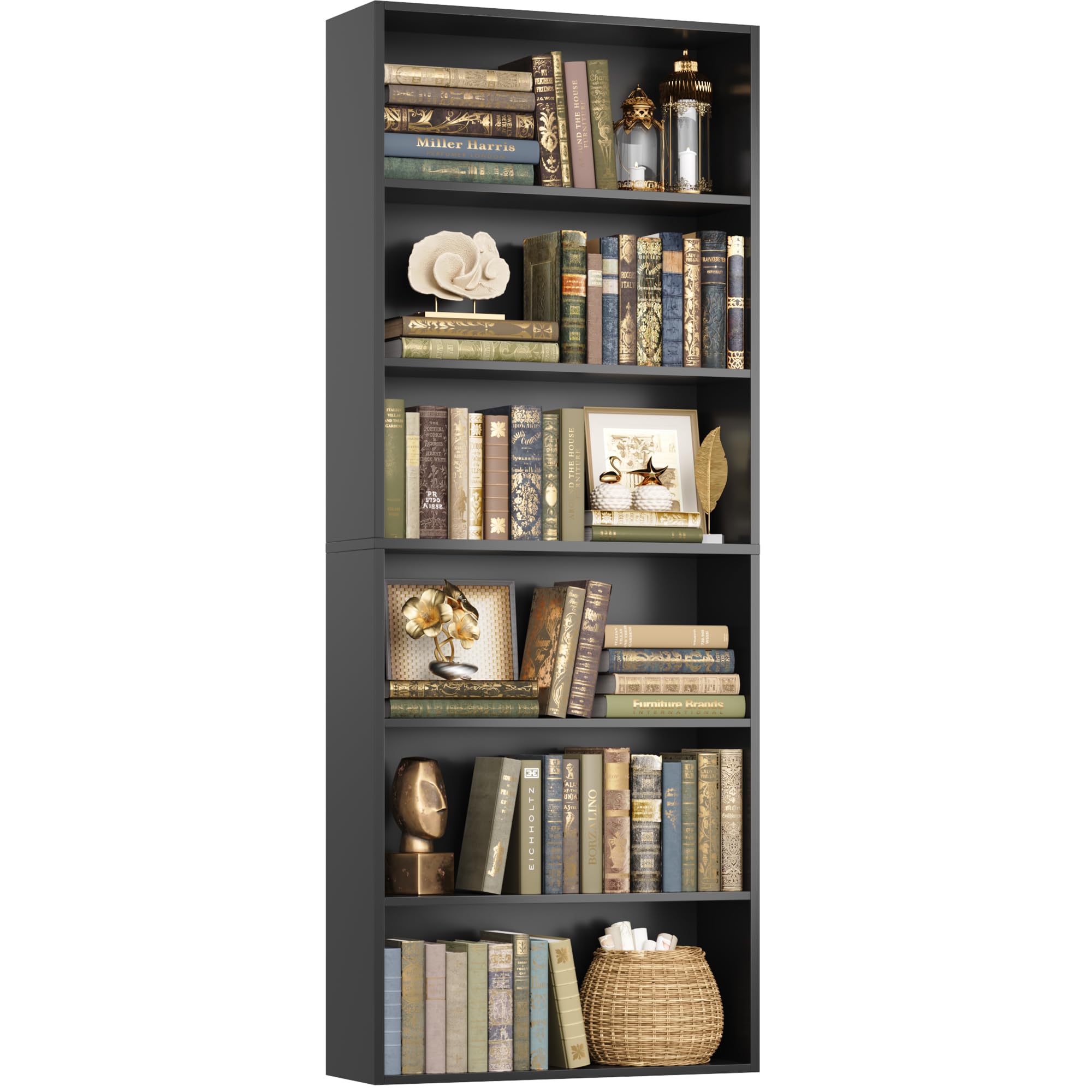 HB31031 6-Tier Freestanding Open Bookcase