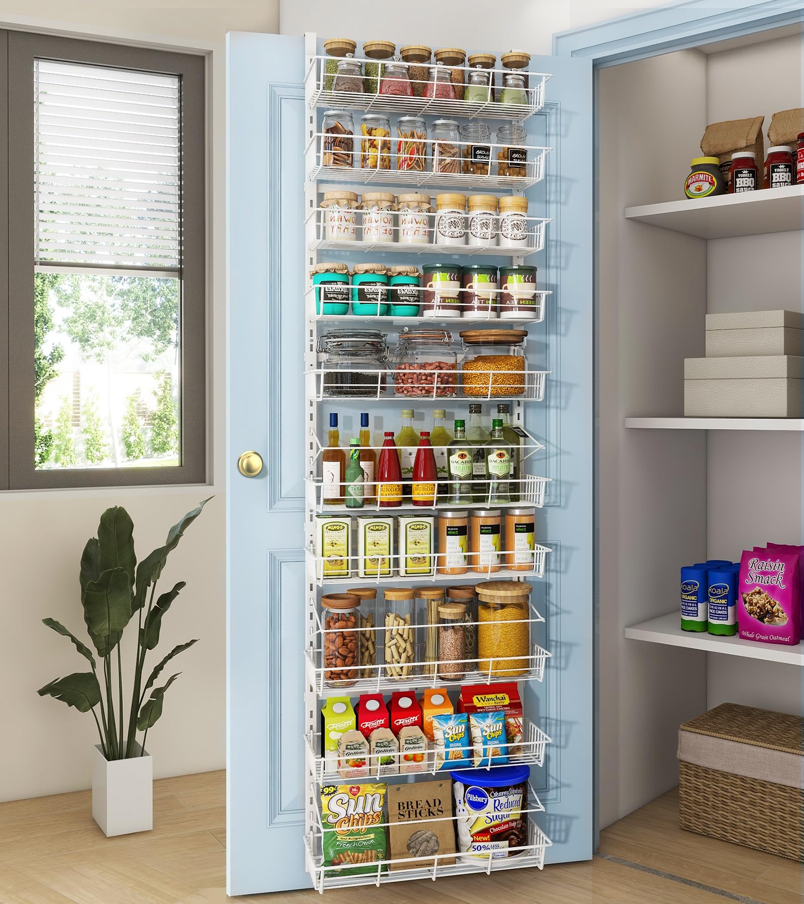 KS11098 10-Tier Over Door Pantry Organizer