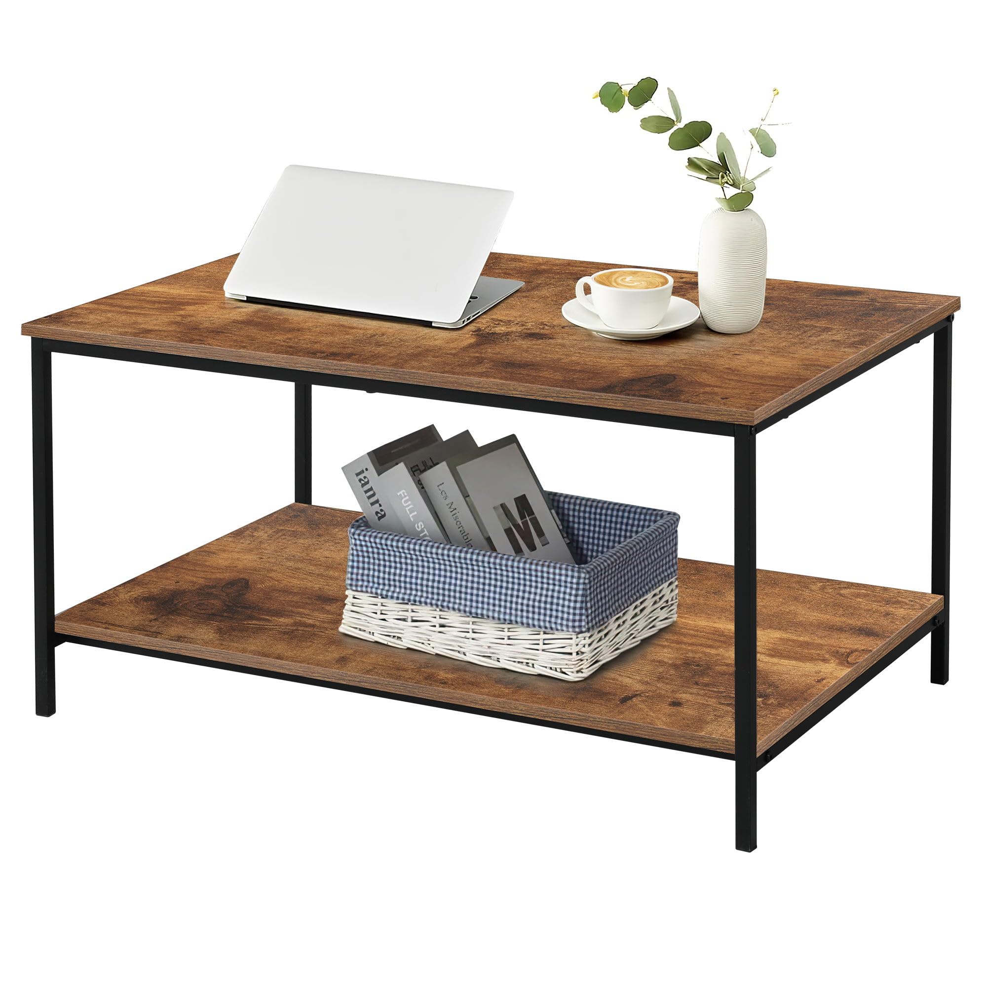 HC31043 Rectangle Wood Metal Coffee Table
