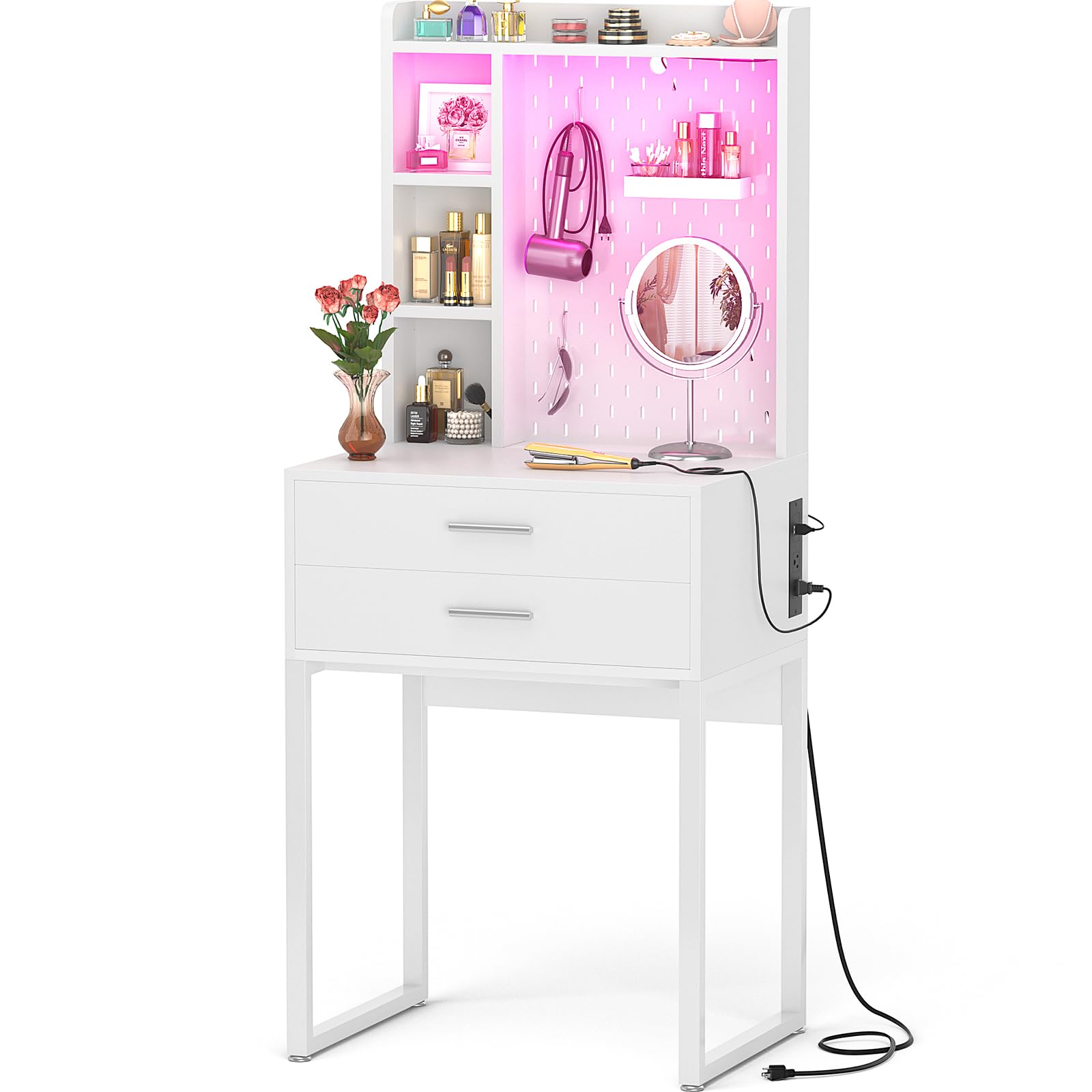 HV31099 Small Makeup Vanity with Hutch