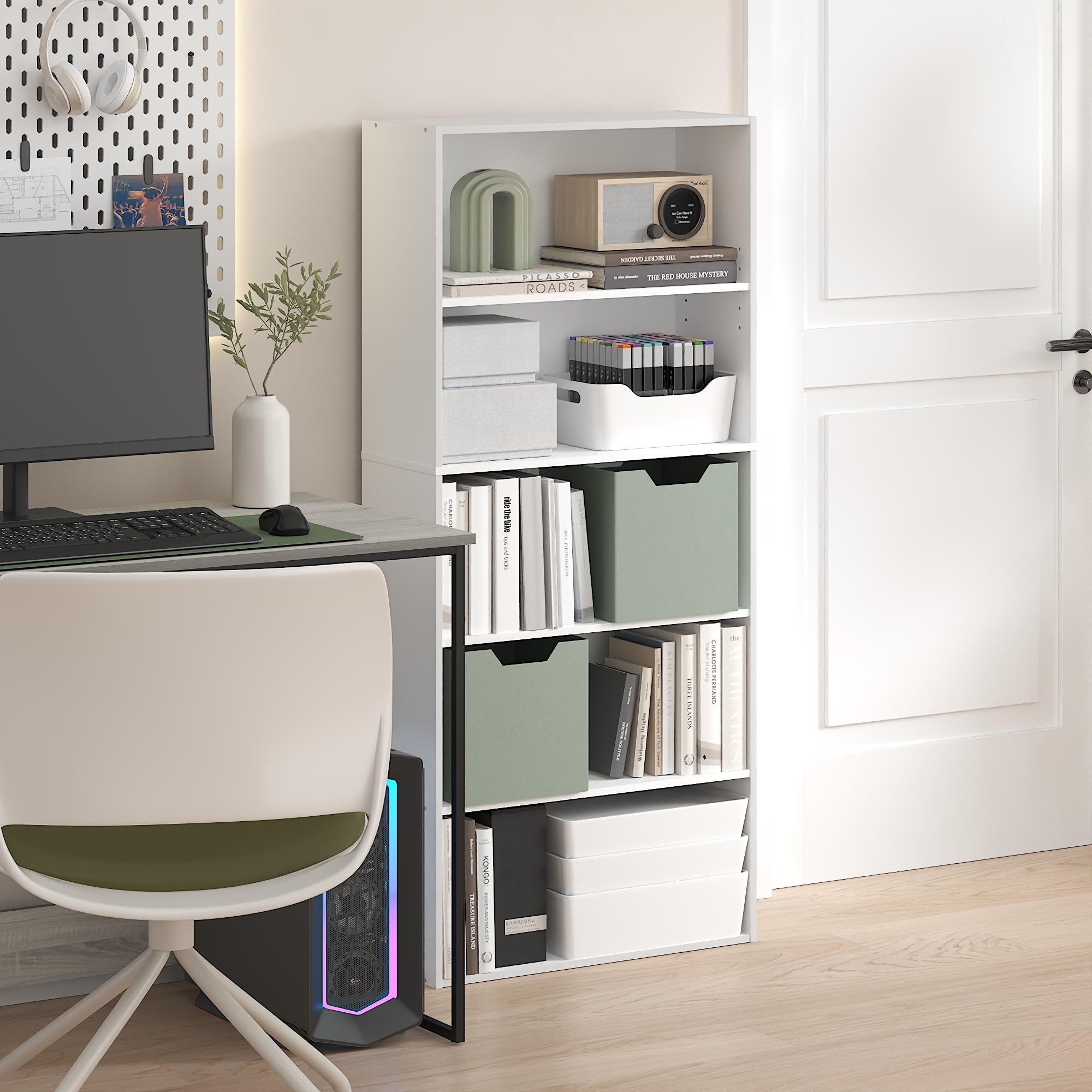 HB31219 Jaya 5-Tier Standing Bookcase