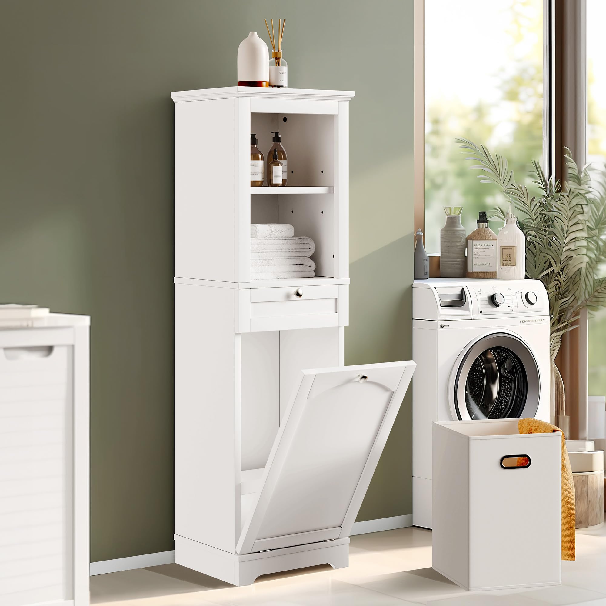 HL21071 53 Inch Tilt-Out Laundry Cabinet