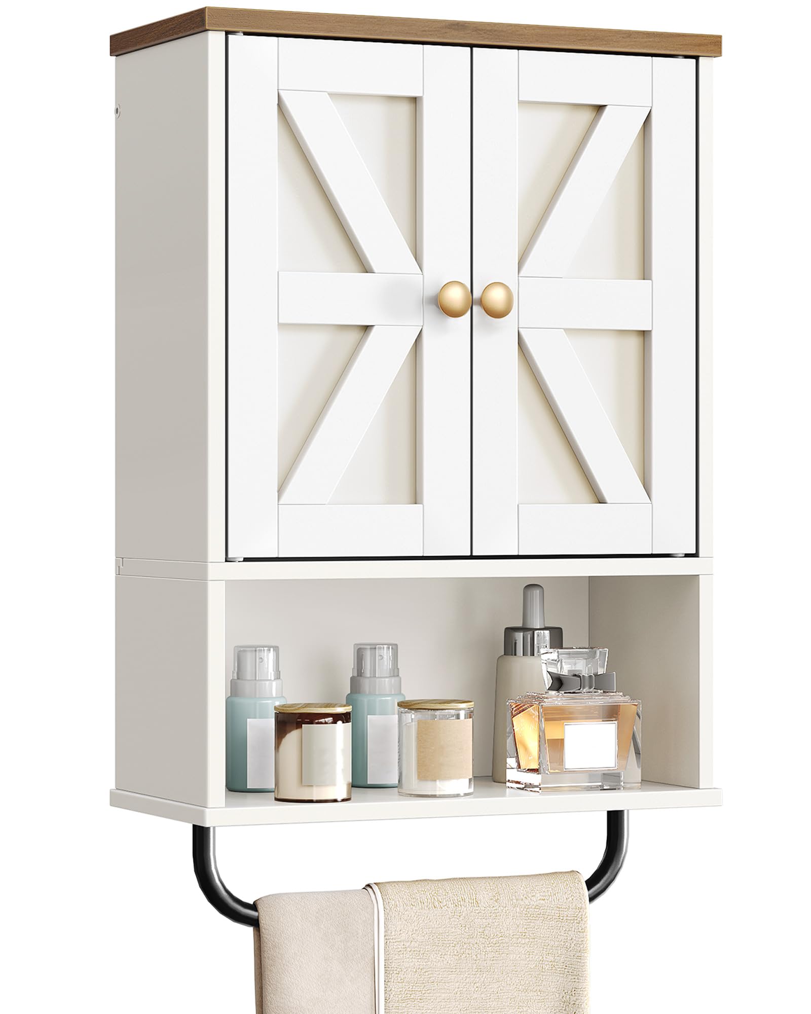 HM21097 Rustic Wall Cabinet with Partition