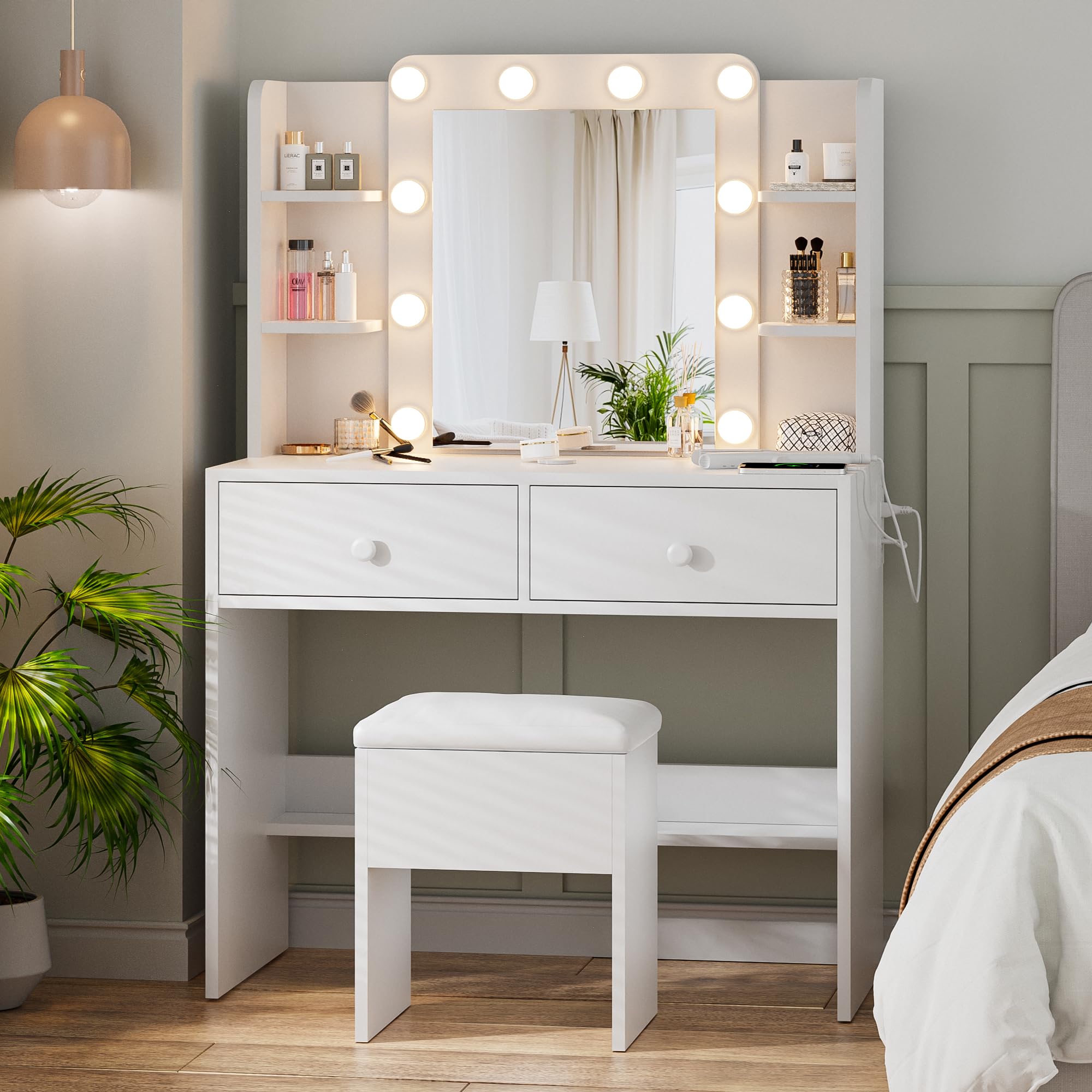 HV31174 10-LED Bulbs Makeup Vanity Set
